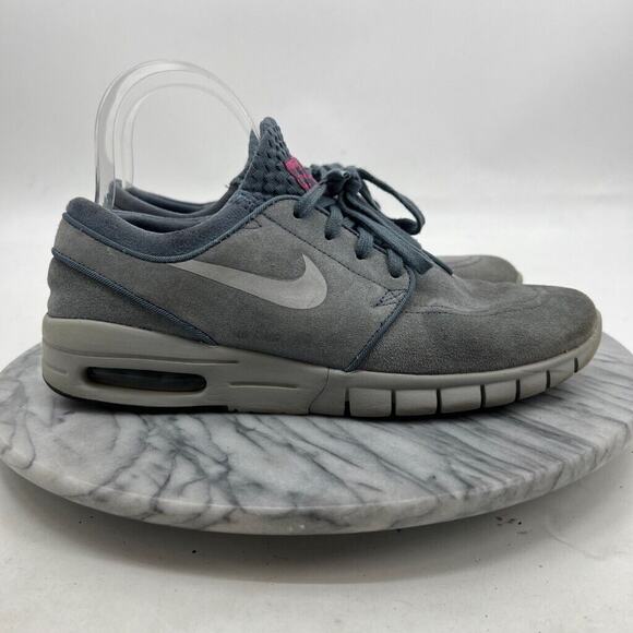 Nike Mens 7 Skateboarding Shoes SB Stefan Janoski Max Leather Blue 685299-406 - Picture 2 of 13